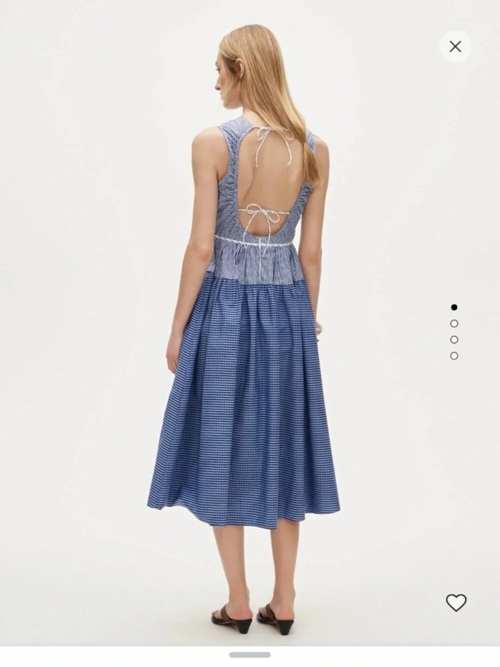 J. Crew Danika Blue Gingham Poplin Sleeveless Mixy Dress 4 Tall NWT